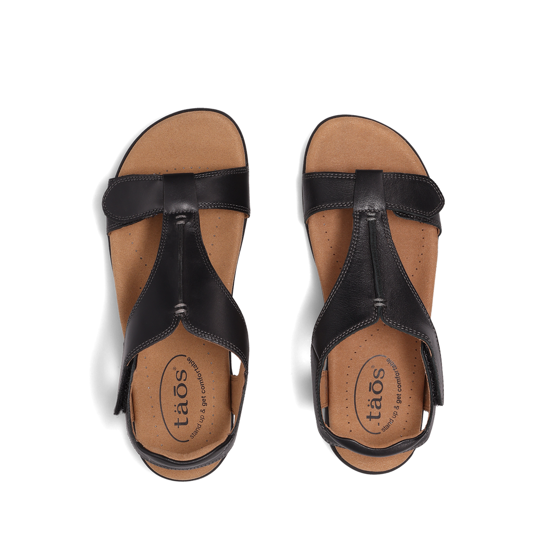 Top down image of Taos Footwear The Show Black Size 7 W