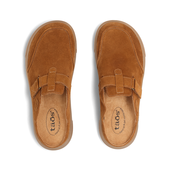 Top down image of Trivia Chestnut Suede Size 6
