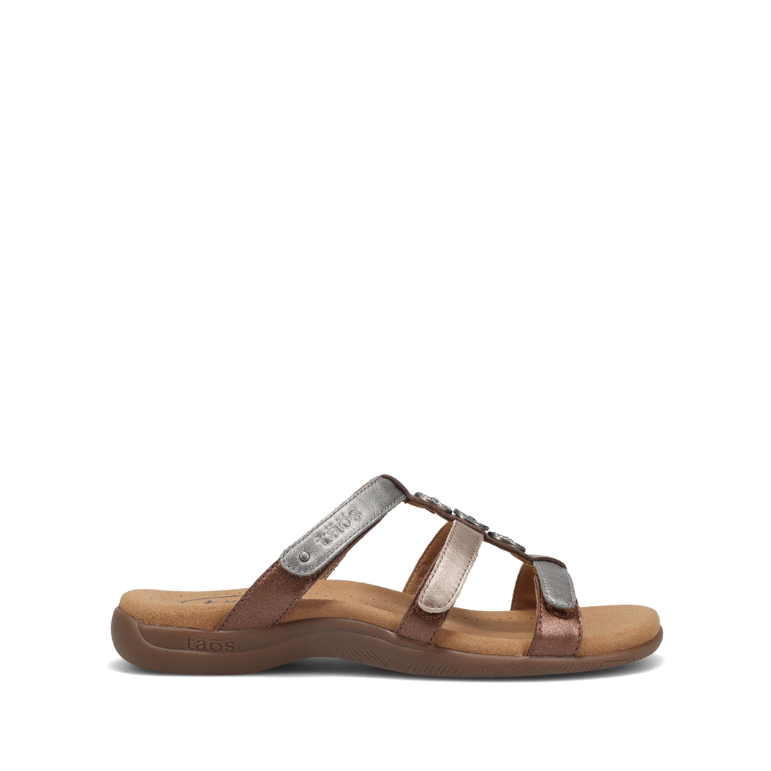 Women's Prize 4 Leather Slide Sandal in Black by Taos