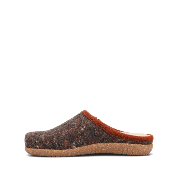 Side angle image of Taos Footwear Wooltastic Chocolate Speckled Wool Size 38