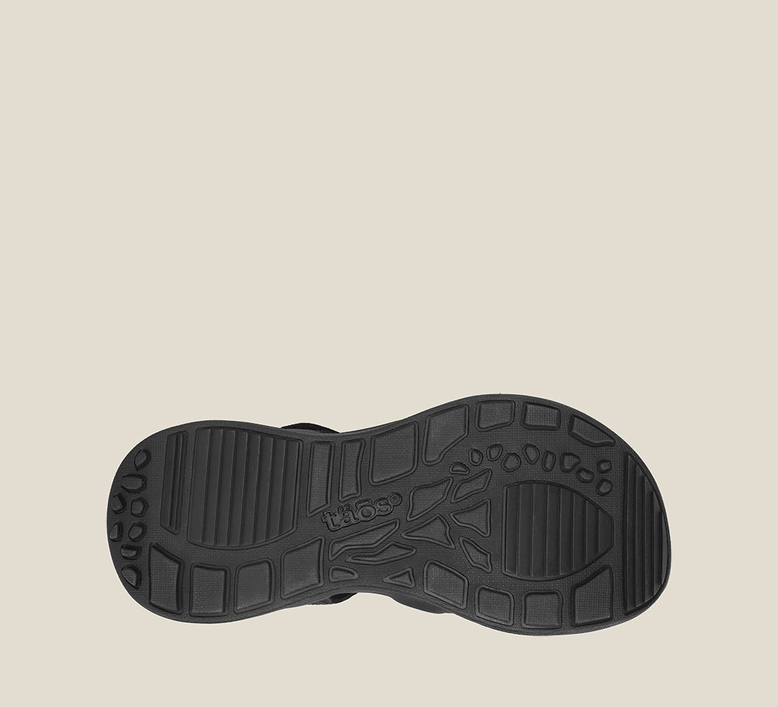 Outsole image of Taos Footwear Super Z Black/Black Size 7