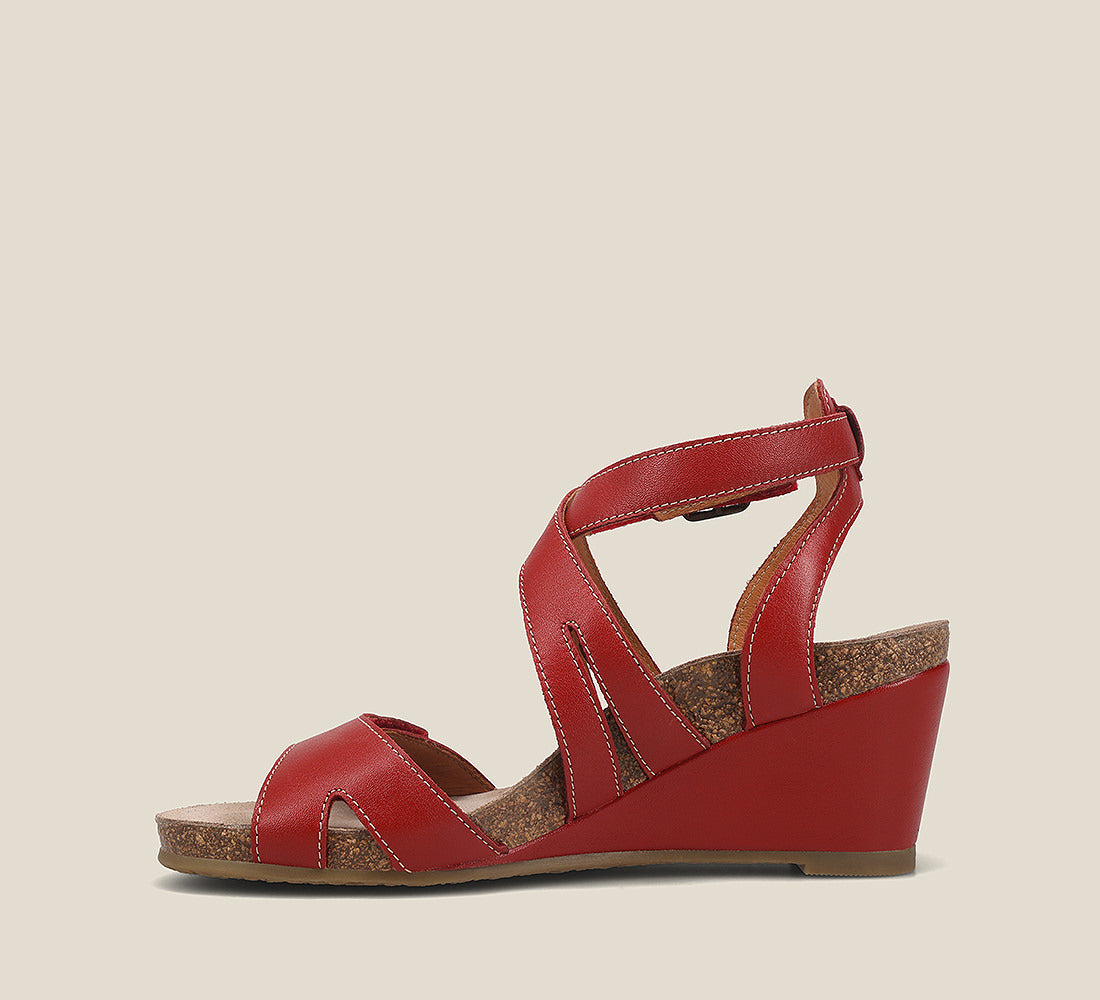 Side angle image of Taos Footwear Xcellent 2 Red Size 42