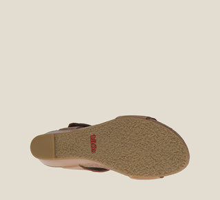 Load image into Gallery viewer, Outsole image of Taos Footwear Carousel 3 Tan Size 36
