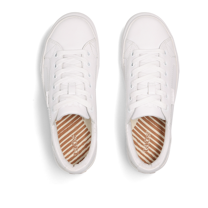 Top down Image of Plim Soul Lux White Leather Size 6