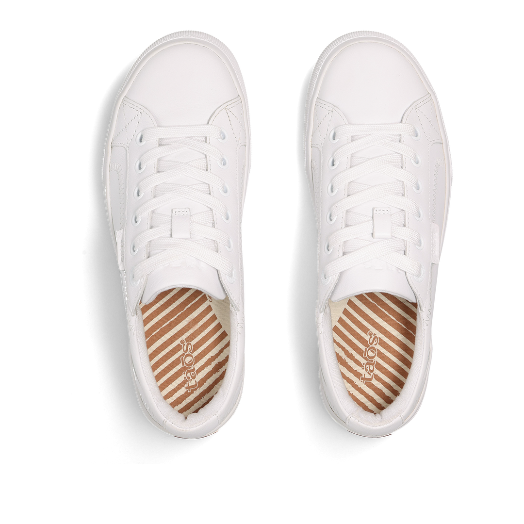 Top down Image of Plim Soul Lux White Leather Size 6