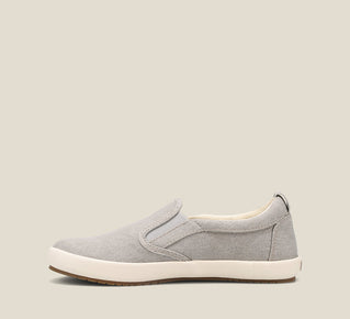 Load image into Gallery viewer, Instep of Dandy Grey Wash Canvas Flexible slip-on shoe with a polyurethane removable footbed with rubber outsole 6
