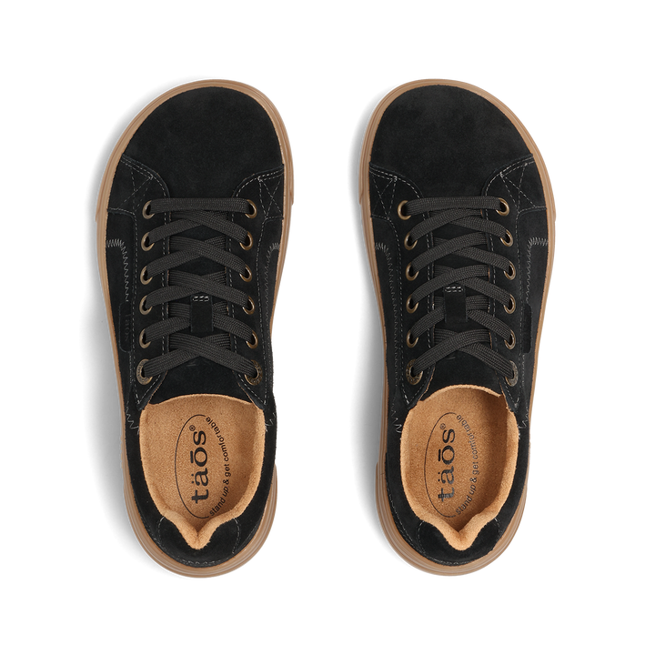 Top down image of Champ Black Suede Size 6