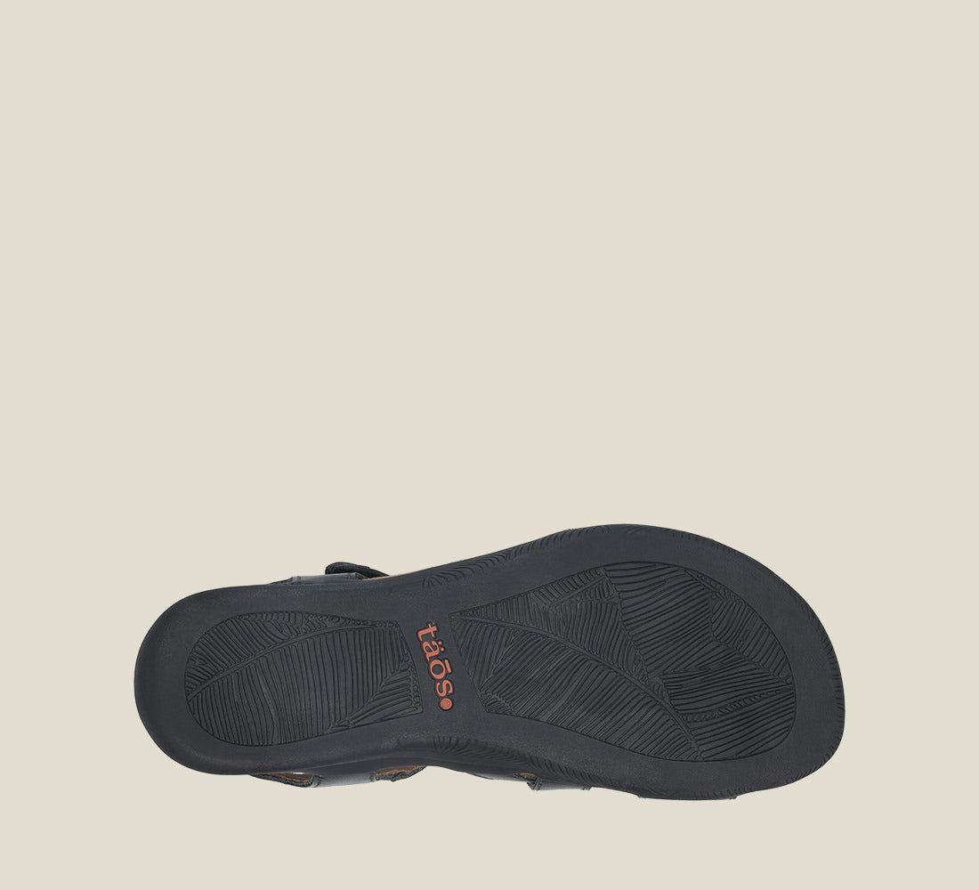 Outsole image of Taos Footwear Big Time Black Size 7 Wide