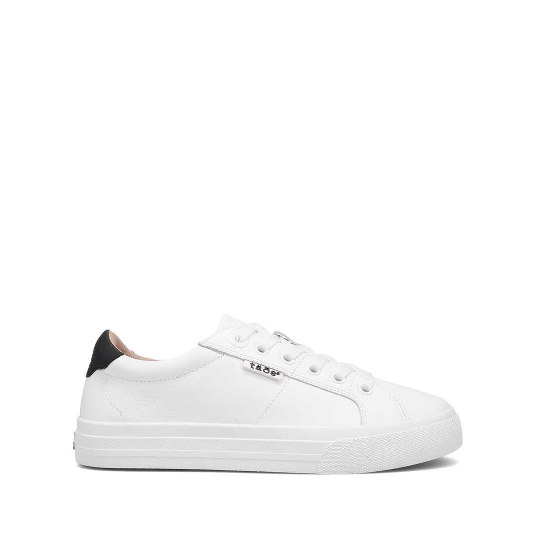 Side image of Heart and Soul Lux sneaker with lacesand removable footbed with rubber outsole