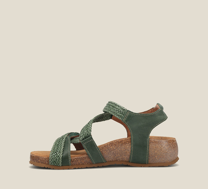 Side angle image of Taos Footwear Trulie Green Size 37