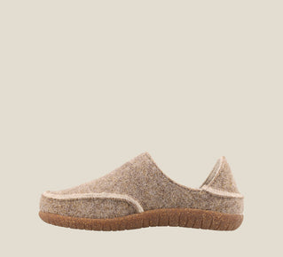Load image into Gallery viewer, &quot;Instep of Convertawool Warm Sand Wool slip on with back, wool lined, featuring a removable footbed &amp; TR outsole - size 38&quot;
