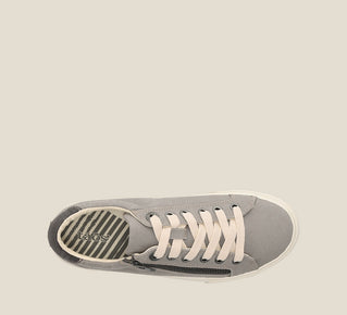 Load image into Gallery viewer, Top image of Z Soul  Canvas lace up sneaker featuring an outside zipper
