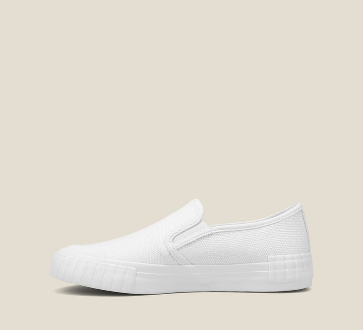 side image of Double Vision White Canvas Shoe