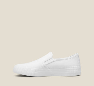 Load image into Gallery viewer, side image of Double Vision White Canvas Shoe
