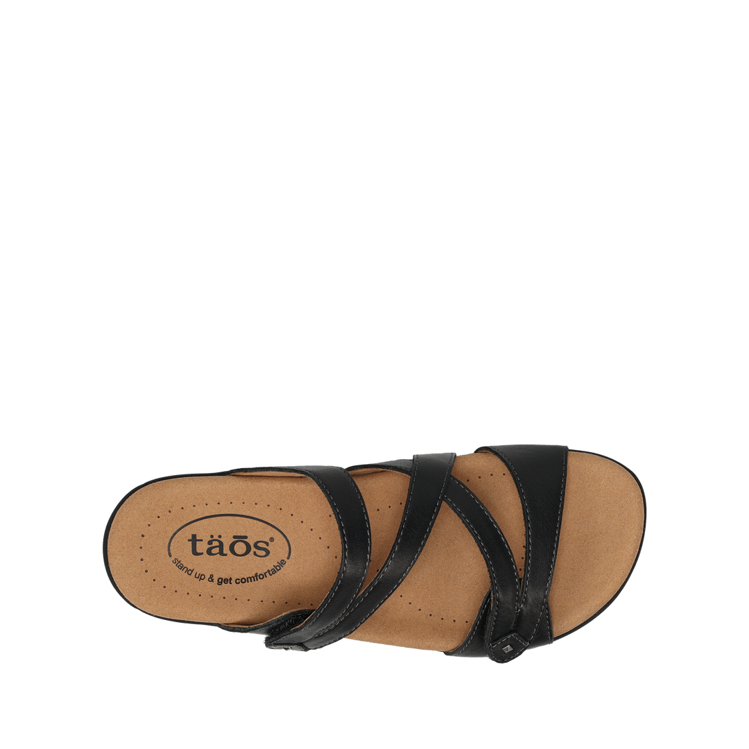 Top down image of Taos Footwear Double U Black Size 6