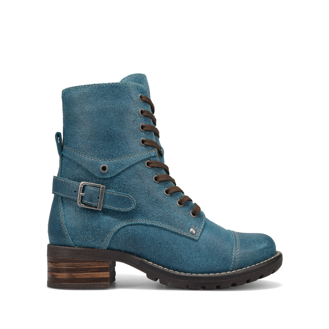 Outside Image of Crave Petrol Blue Ruff Out Size 39