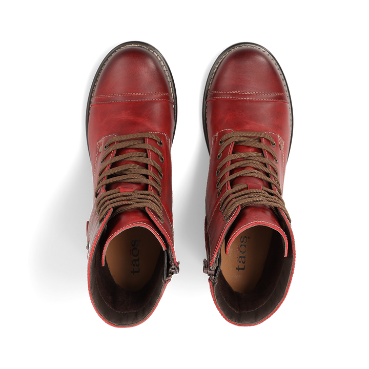 Top down image of Crave Red Vintage Leather Size 36