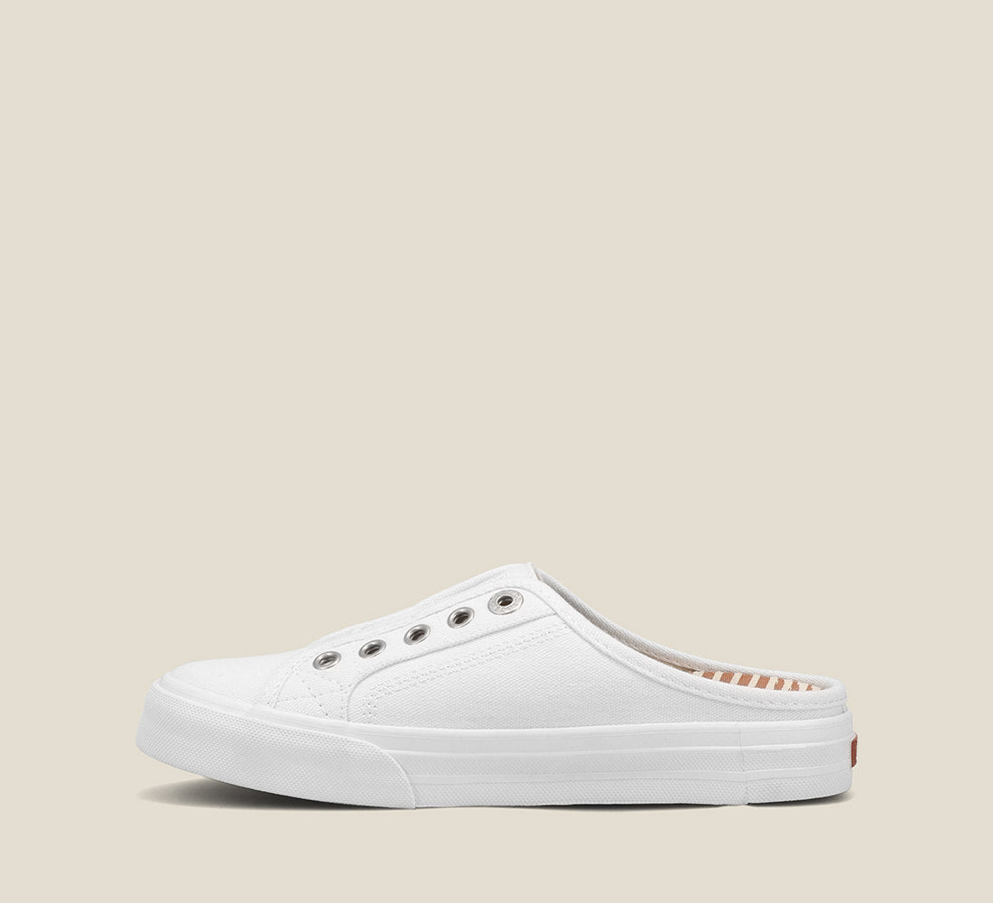 Instep image of EZ Soul White Canvas Shoes 6