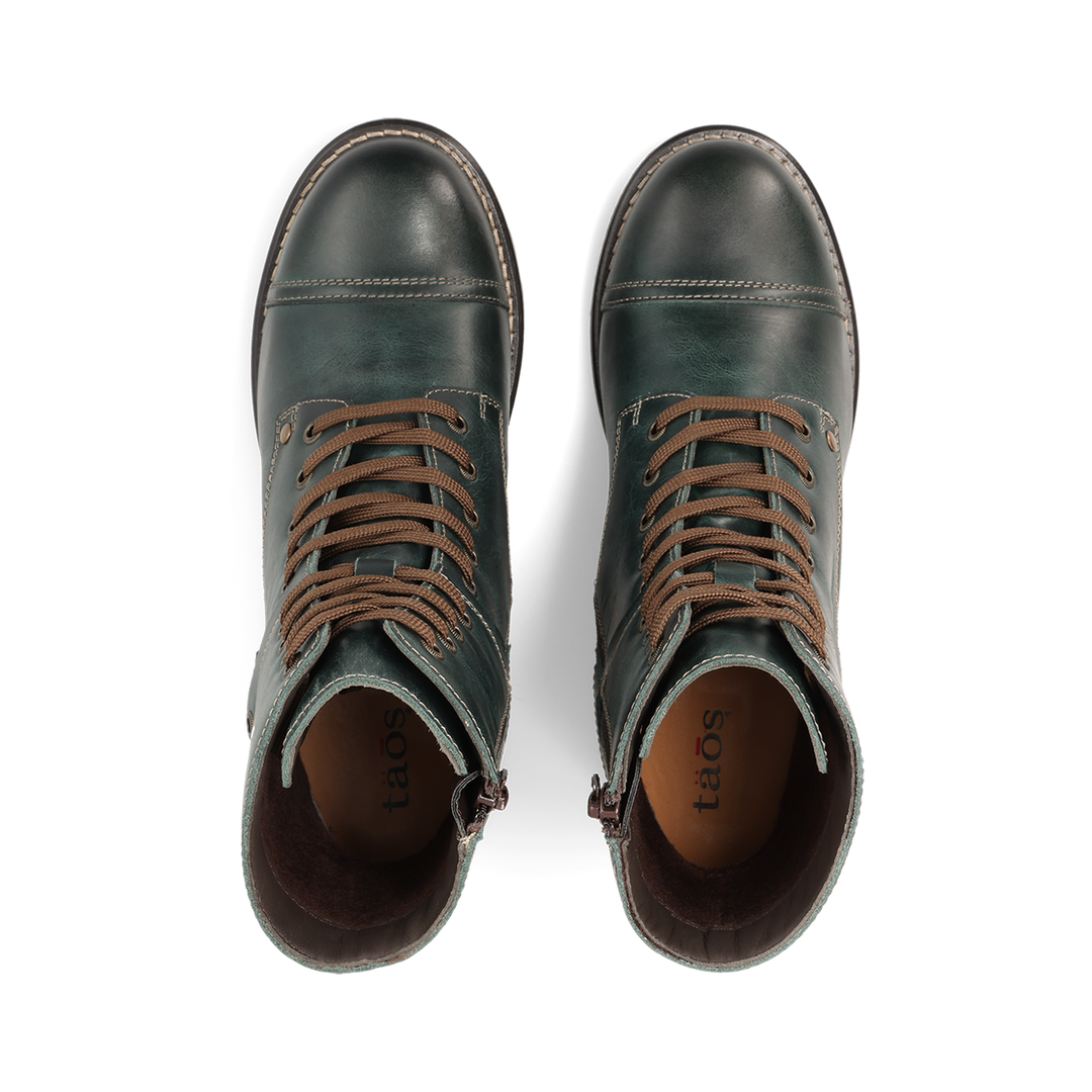 Top down image of Crave Teal Green Vintage Leather Size 36