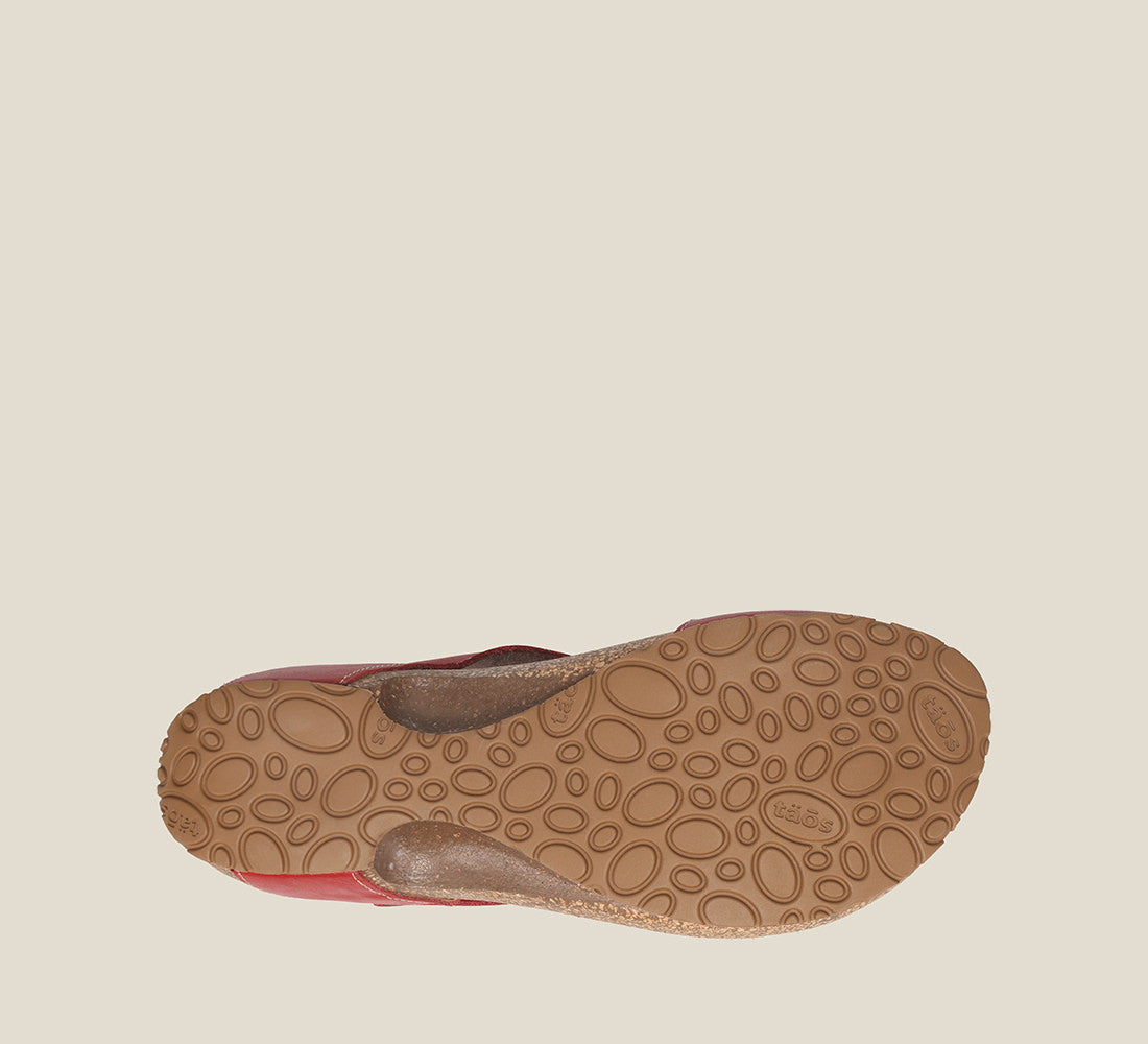 Outsole image of Taos Footwear Loop Red Size 42