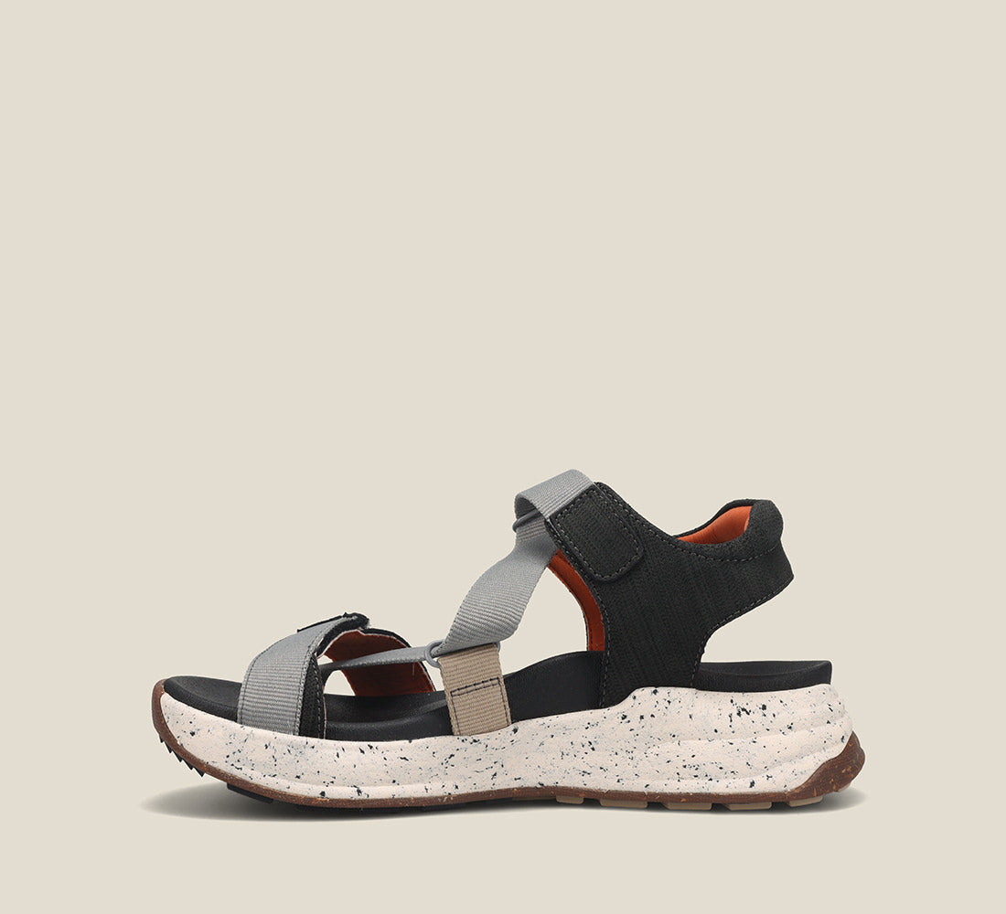 Side angle image of Taos Footwear Super Z Grey Multi Size 6