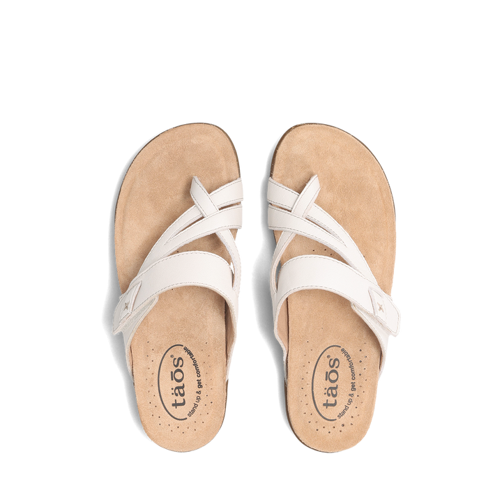 Top down image of Taos Footwear Perfect White Size 6