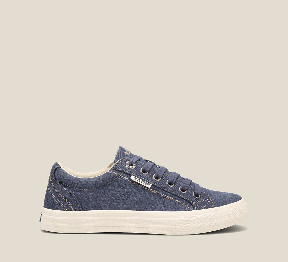 Outside Angle of Plim Soul Blue Wash Canvas Canvas sneaker with laces,polyurethane removable footbed with rubber outsole 6