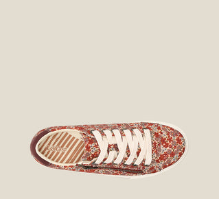 Load image into Gallery viewer, &quot;Top image of Z Soul Fall Floral Multi Canvas lace up sneaker featuring an outTop zipper, Curves &amp; PodsÂ® polyurethane removable footbed with Soft Supportâ„¢, and durable, flexible rubber outsole.&quot;
