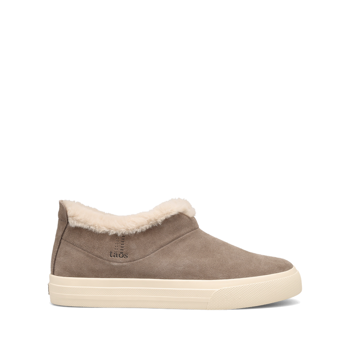 Outside Image of Mini Chic Dark Taupe Suede 7.5