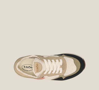 Load image into Gallery viewer, Top down image of Direction Olive Stone Multi Sneakers
