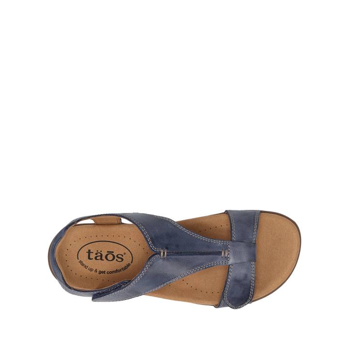 Top down image of Taos Footwear The Show Dark Blue Size 6