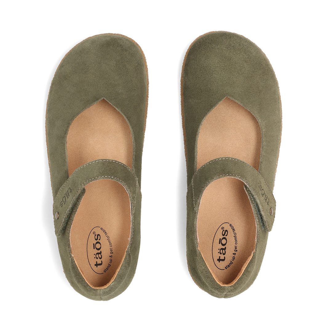 Top down image of Ultimate Moss Green Suede 39