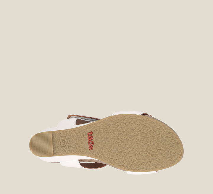 Outsole image of Taos Footwear Carousel 3 White Leather Size 38