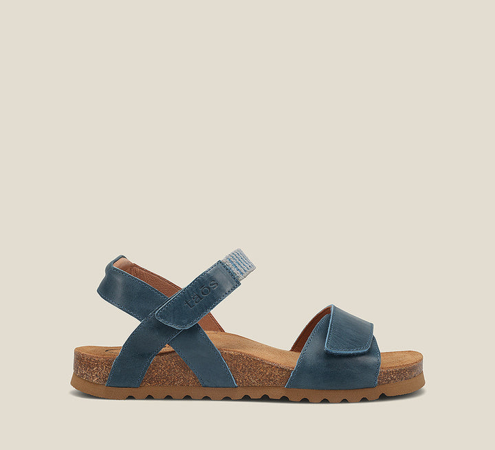Side angle image of Taos Footwear Symbol Petrol Blue Size 11