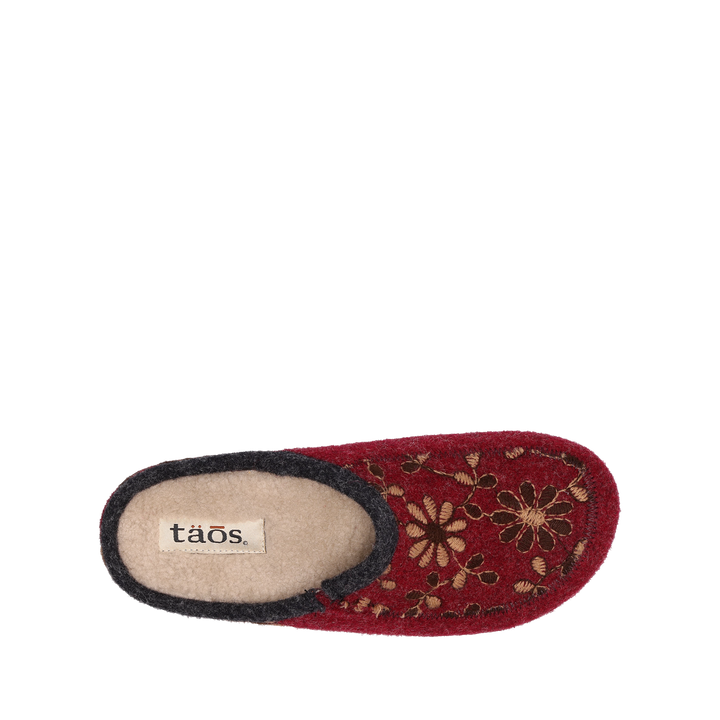 Top down image of Taos Footwear Woolderness 2 Cranberry Size 36