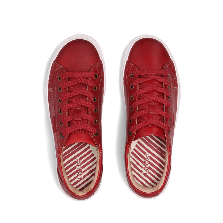 Top down Image of Plim Soul Lux Red Leather Size 6