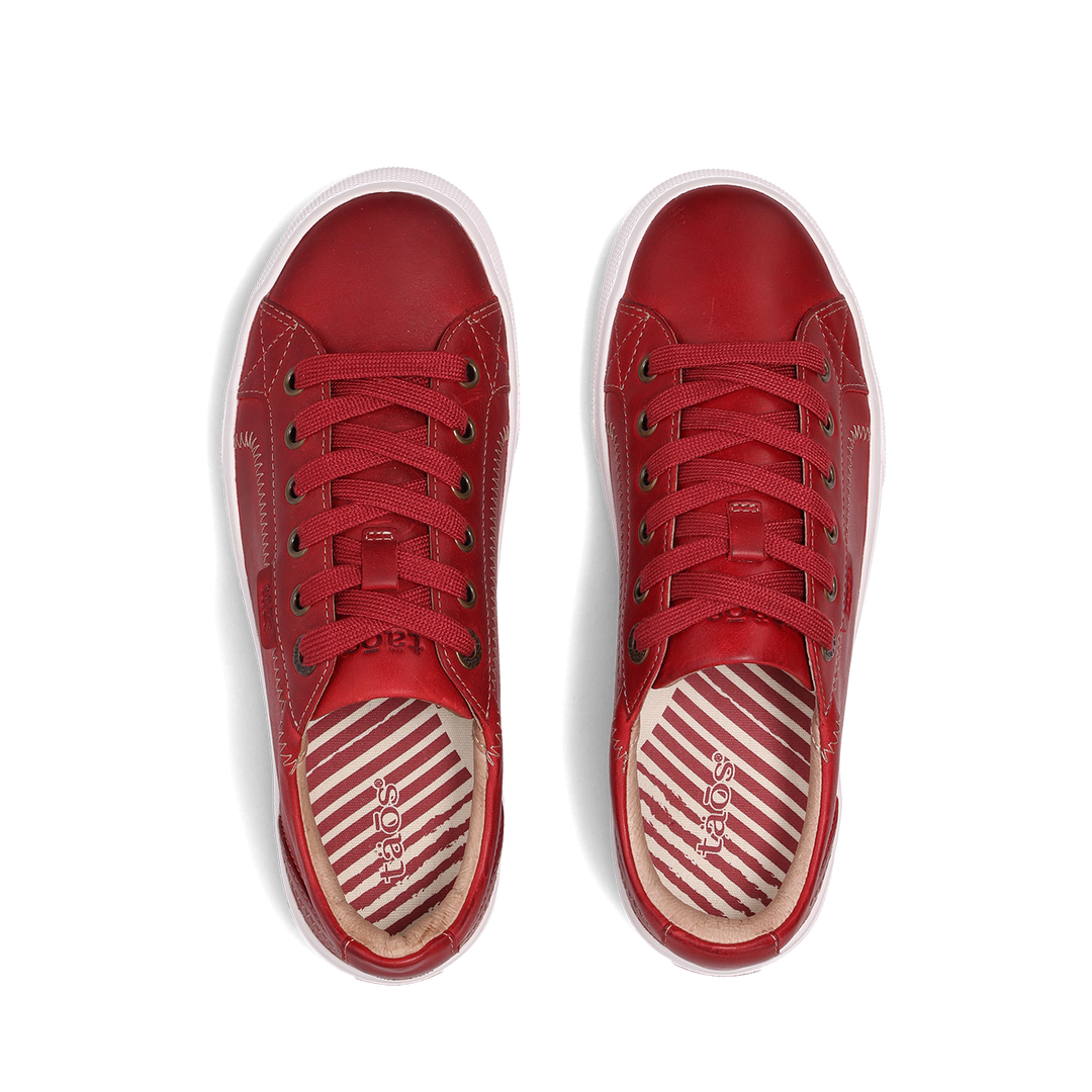 Top down Image of Plim Soul Lux Red Leather Size 6