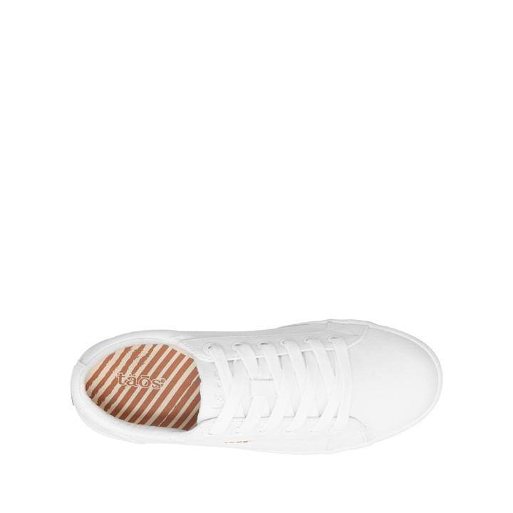Top down image of Taos Footwear Star White/White Size 5