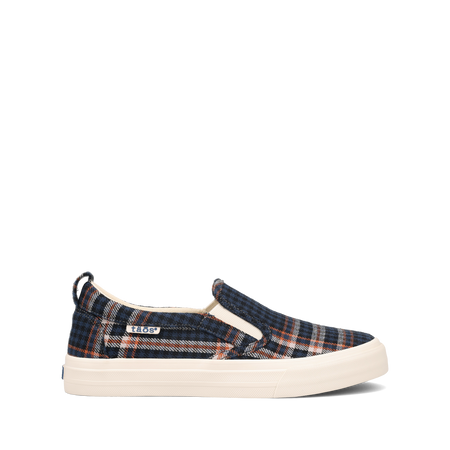 Side angle image of Taos Footwear Rubber Soul Blue Plaid Size 6