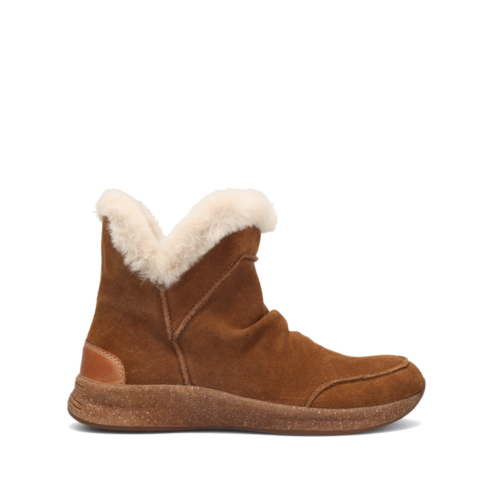 Side angle image of Taos Footwear Future Mid Chestnut Suede Size 6
