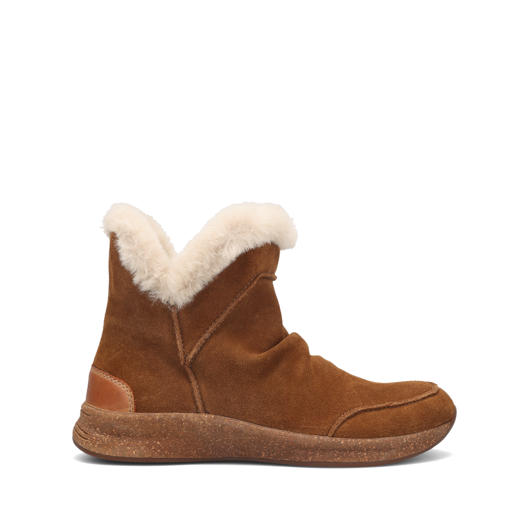 Side angle image of Taos Footwear Future Mid Chestnut Suede Size 6