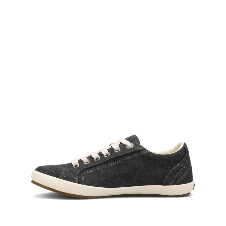 Side angle image of Taos Footwear Star Charcoal Wash Canvas Size 5