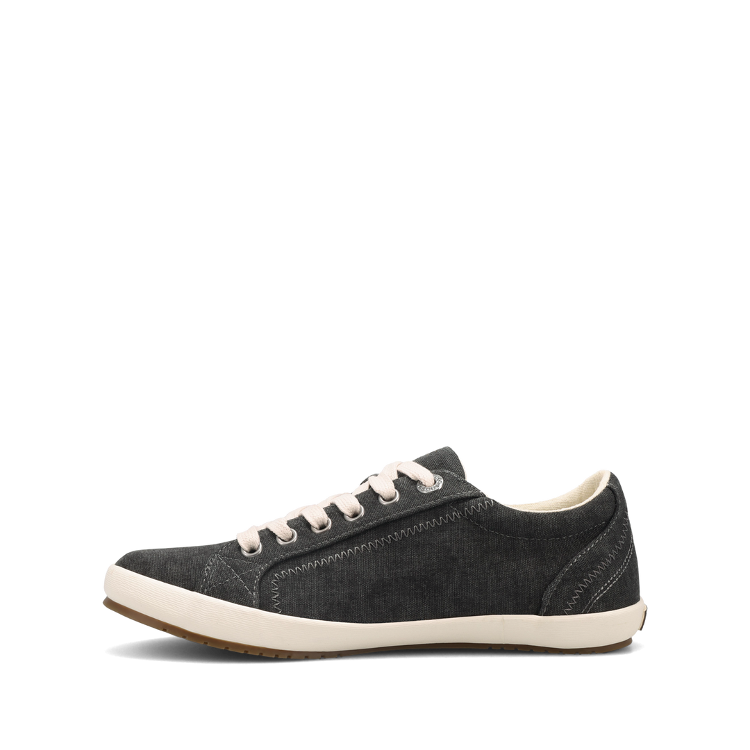 Side angle image of Taos Footwear Star Charcoal Wash Canvas Size 5