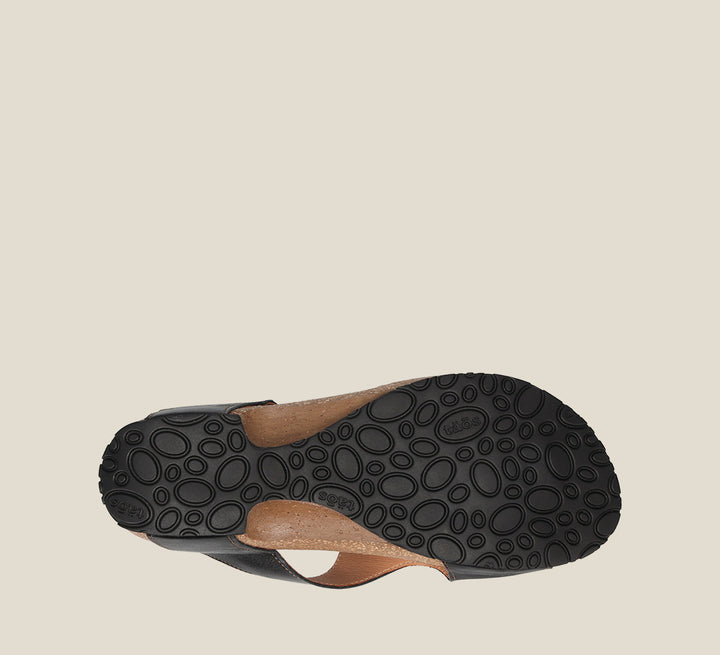 Outsole image of Loop Black Sandals 36