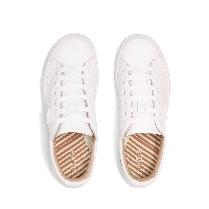 Top down Image of Plim Soul Lux White Leather Size 6