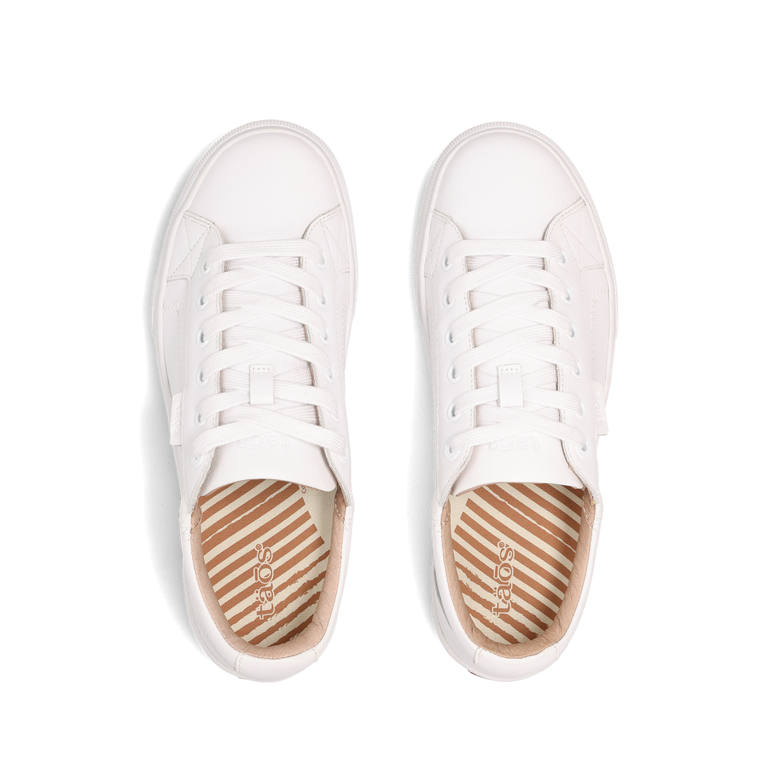 Top down Image of Plim Soul Lux White Leather Size 6