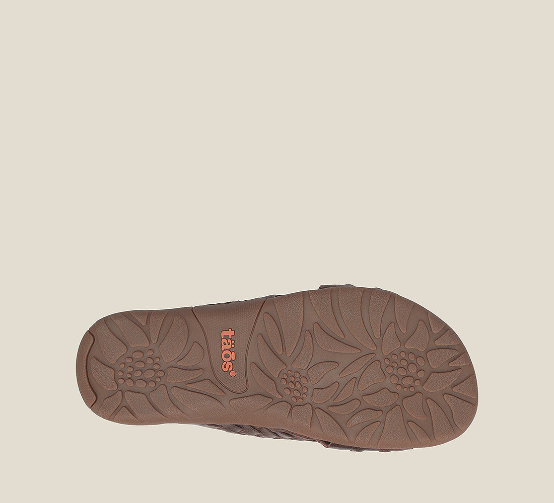 Outsole image of Taos Footwear Guru Chocolate Size 9
