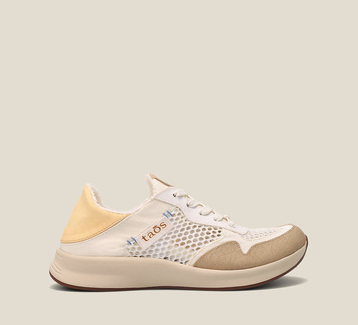 Side image of Direction Cream Yellow Multi Sneakers