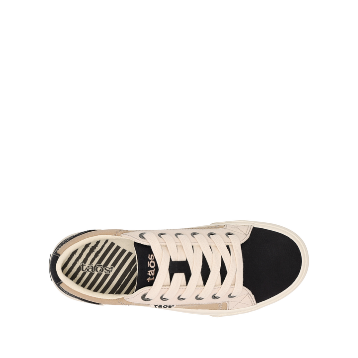 Top down Image of Plim Soul Black/Tan Multi Size 7