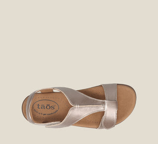 Load image into Gallery viewer, Top angle image of Taos Footwear The Show Champagne Size 11
